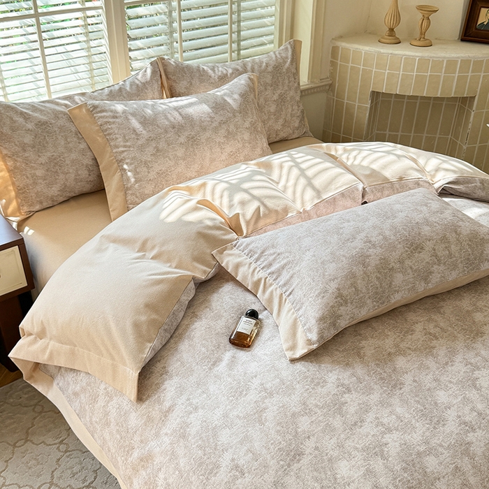 91家纺网 家纺一手货源 找家纺 巧玲珑 2025新款ABk版新疆棉双拼四件套（新花色已更新）