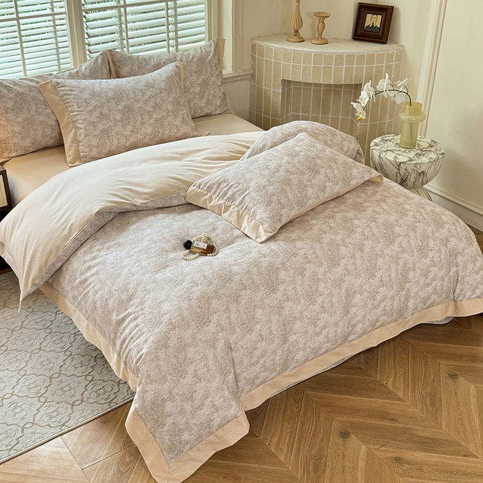 91家纺网 家纺一手货源 找家纺 巧玲珑 2025新款ABk版新疆棉双拼四件套（新花色已更新）