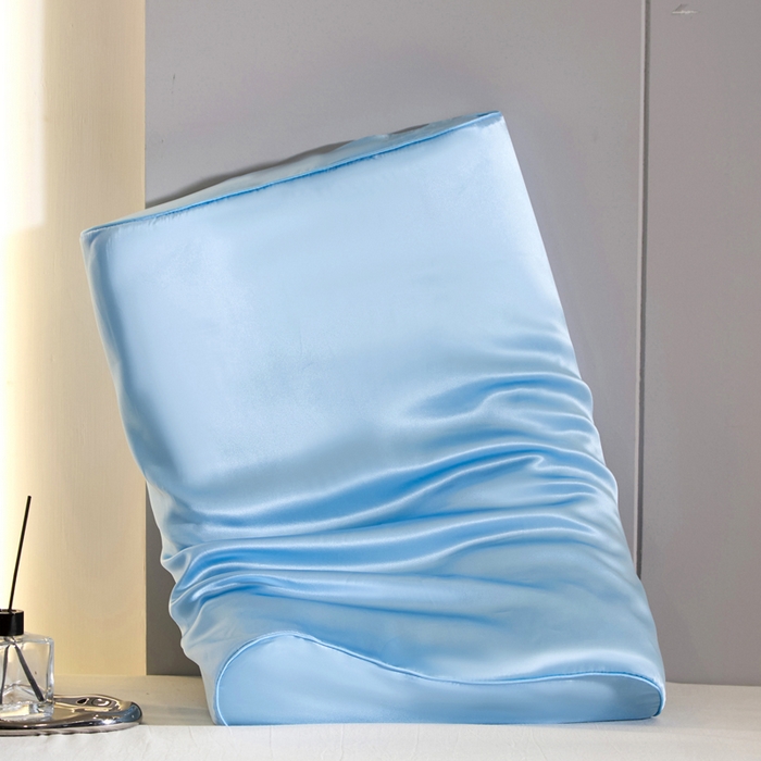 91家纺网 家纺一手货源 找家纺 （总）凯森家纺 双面纯真丝乳胶枕套100%桑蚕丝记忆枕枕芯套丝绸缎面成人40x60cm记忆枕枕头套50x30儿童枕套