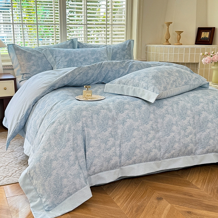 91家纺网 家纺一手货源 找家纺 巧玲珑 2025新款ABk版新疆棉双拼四件套（新花色已更新）