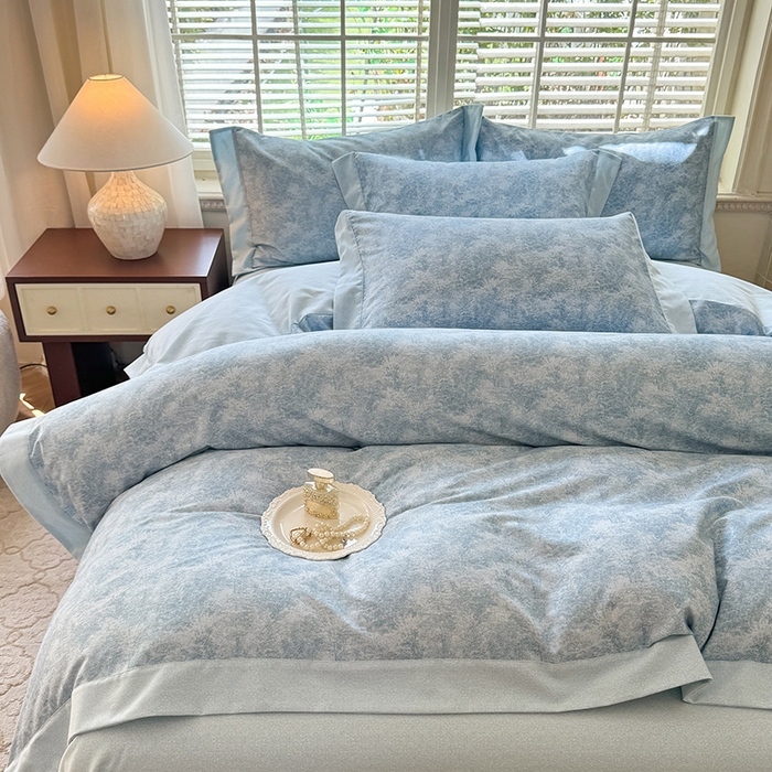 91家纺网 家纺一手货源 找家纺 巧玲珑 2025新款ABk版新疆棉双拼四件套（新花色已更新）