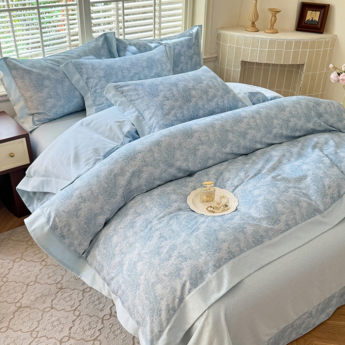 91家纺网 家纺一手货源 找家纺 巧玲珑 2025新款ABk版新疆棉双拼四件套（新花色已更新）