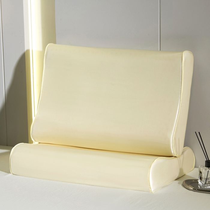 91家纺网 家纺一手货源 找家纺 凯森家纺 双面纯真丝乳胶枕套100%桑蚕丝记忆枕枕芯套丝绸缎面成人40x60cm记忆枕枕头套50x30儿童枕套 太空白