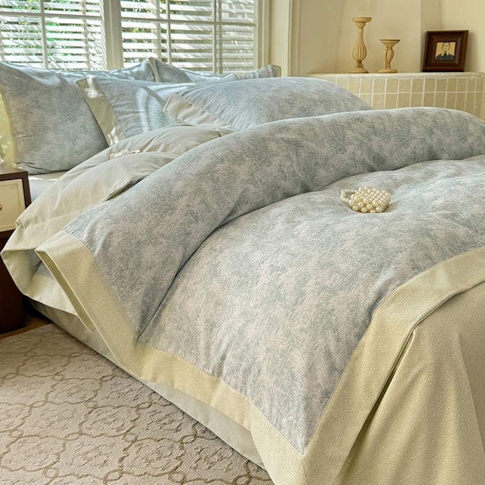 91家纺网 家纺一手货源 找家纺 巧玲珑 2025新款ABk版新疆棉双拼四件套（新花色已更新）