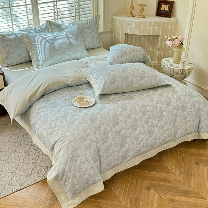 91家纺网 家纺一手货源 找家纺 巧玲珑 2025新款ABk版新疆棉双拼四件套（新花色已更新）