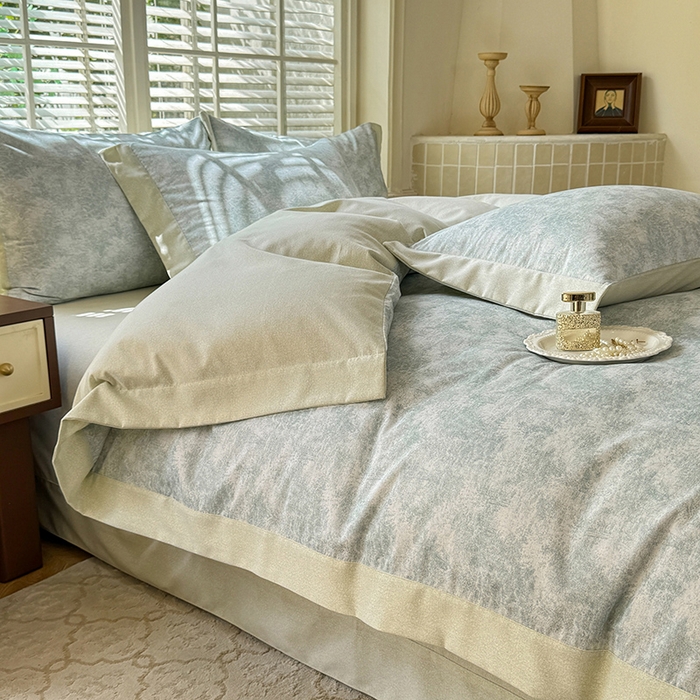 91家纺网 家纺一手货源 找家纺 巧玲珑 2025新款ABk版新疆棉双拼四件套（新花色已更新）