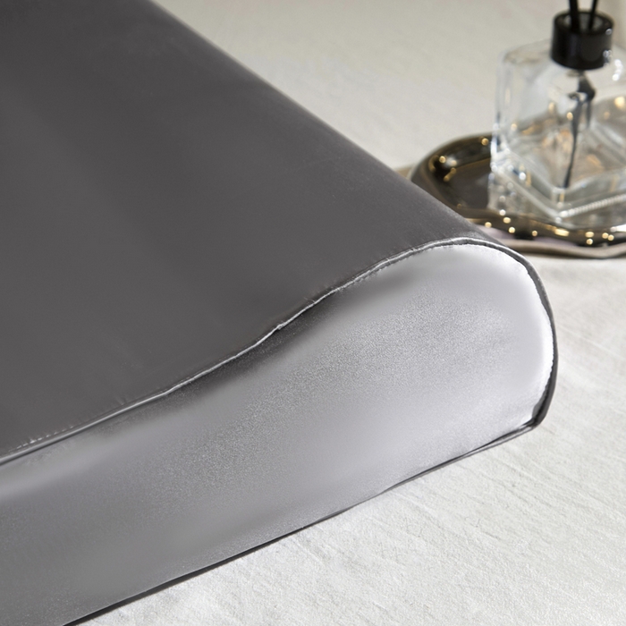 91家纺网 家纺一手货源 找家纺 凯森家纺 双面纯真丝乳胶枕套100%桑蚕丝记忆枕枕芯套丝绸缎面成人40x60cm记忆枕枕头套50x30儿童枕套 金属灰