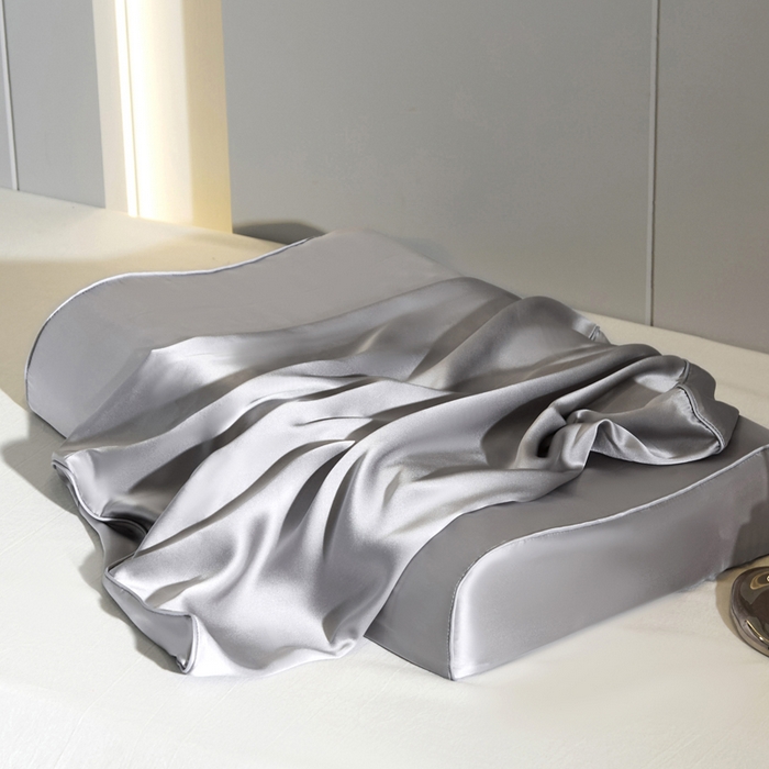 91家纺网 家纺一手货源 找家纺 凯森家纺 双面纯真丝乳胶枕套100%桑蚕丝记忆枕枕芯套丝绸缎面成人40x60cm记忆枕枕头套50x30儿童枕套 鸽子灰