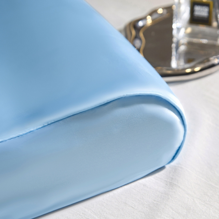 91家纺网 家纺一手货源 找家纺 凯森家纺 双面纯真丝乳胶枕套100%桑蚕丝记忆枕枕芯套丝绸缎面成人40x60cm记忆枕枕头套50x30儿童枕套 雾霾蓝