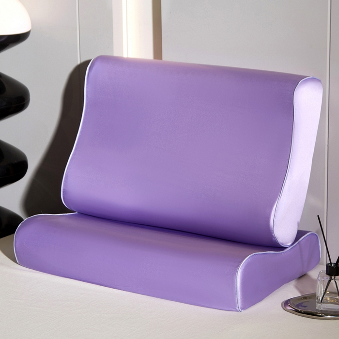 91家纺网 家纺一手货源 找家纺 凯森家纺 双面纯真丝乳胶枕套100%桑蚕丝记忆枕枕芯套丝绸缎面成人40x60cm记忆枕枕头套50x30儿童枕套 薰衣草紫