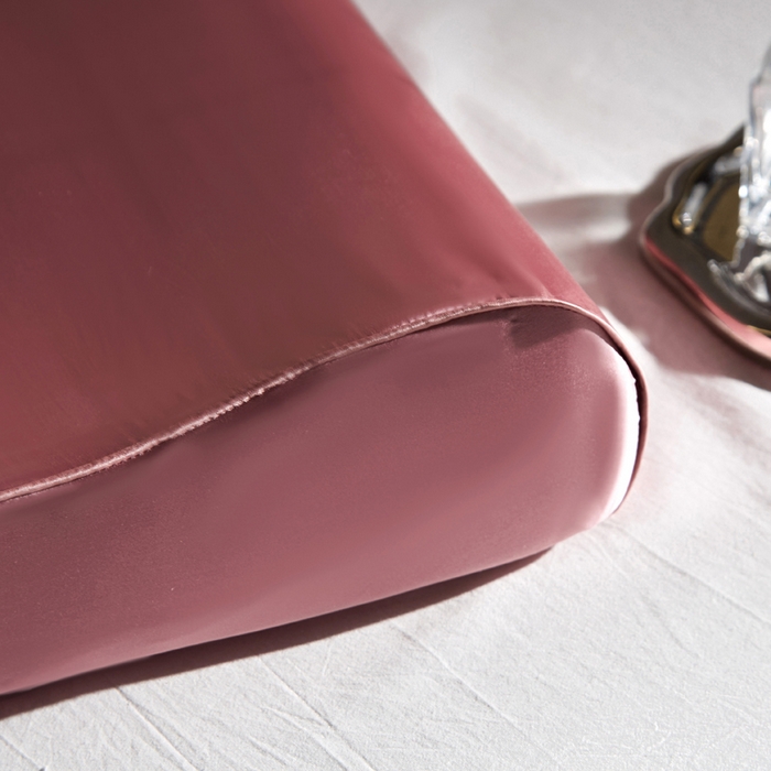 91家纺网 家纺一手货源 找家纺 凯森家纺 双面纯真丝乳胶枕套100%桑蚕丝记忆枕枕芯套丝绸缎面成人40x60cm记忆枕枕头套50x30儿童枕套 樱花粉