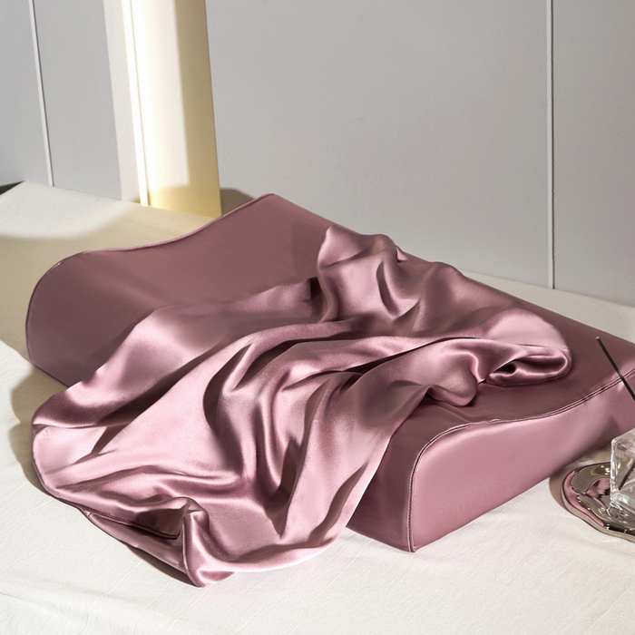 91家纺网 家纺一手货源 找家纺 凯森家纺 双面纯真丝乳胶枕套100%桑蚕丝记忆枕枕芯套丝绸缎面成人40x60cm记忆枕枕头套50x30儿童枕套 豆沙紫