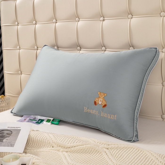 91家纺网 家纺一手货源 找家纺 （总）怡薇格枕芯 2025新款60支全棉贡缎铂金小熊五星级酒店民宿枕头枕芯柔软