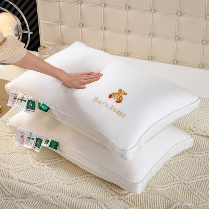  （总）怡薇格枕芯 2025新款60支全棉贡缎铂金小熊五星级酒店民宿枕头枕芯柔软