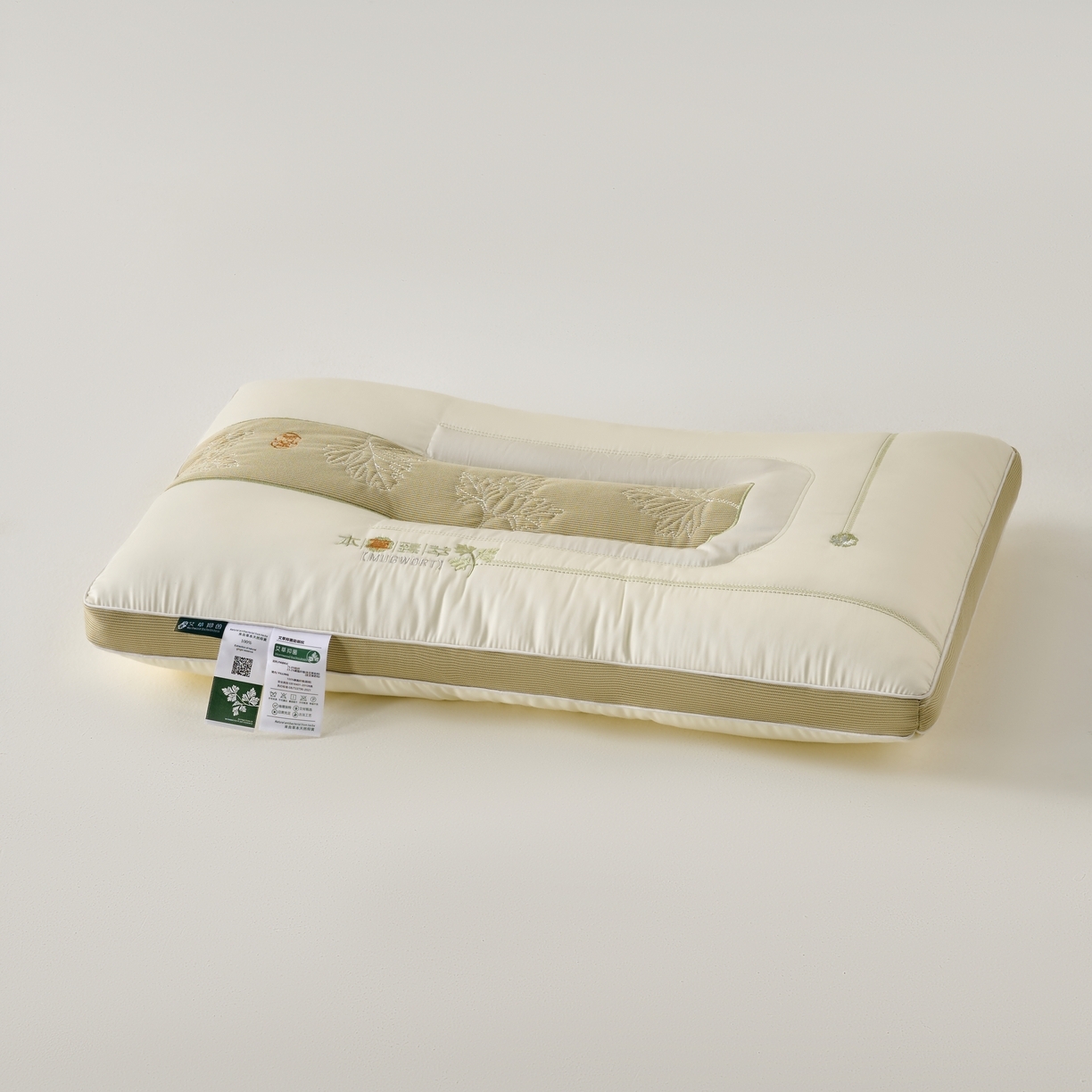 91家纺网 家纺一手货源 找家纺 （总）怡薇格枕芯 2025新款新款艾草分区护颈枕头枕芯