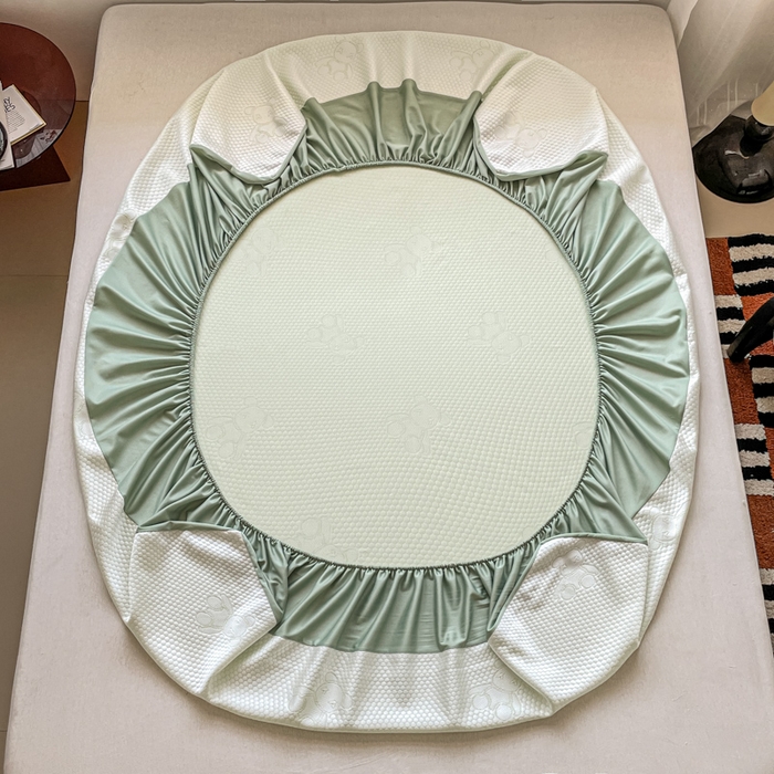 91家纺网 家纺一手货源 找家纺 （总）花满路 2025新款提花凉豆豆床笠款床席三件套