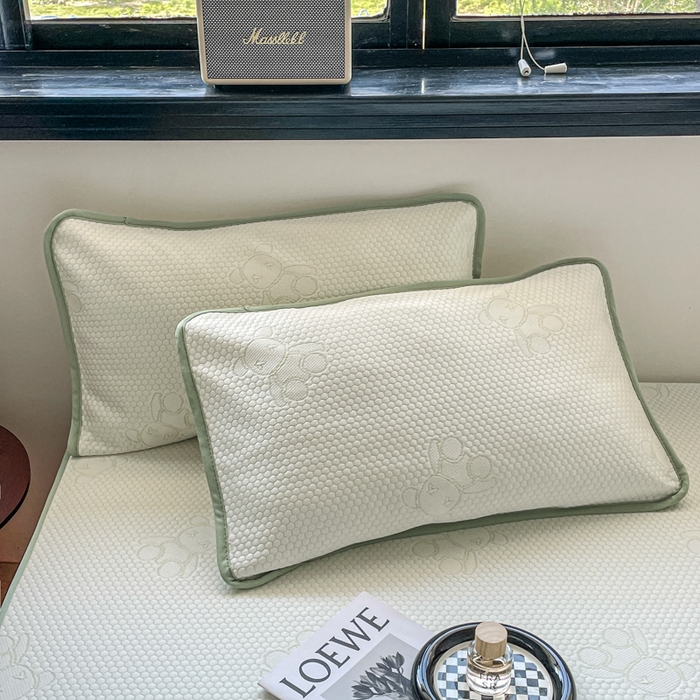 91家纺网 家纺一手货源 找家纺 （总）花满路 2025新款提花凉豆豆床笠款床席三件套