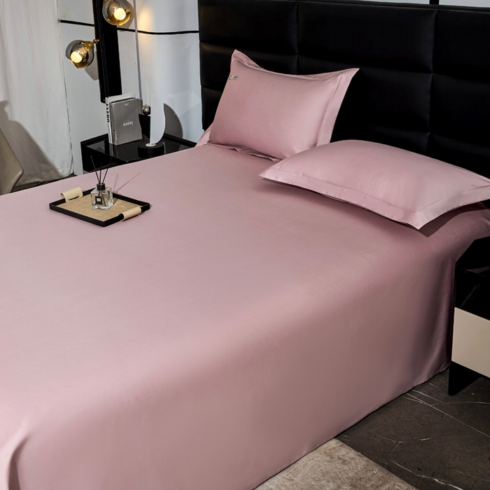 91家纺网 家纺一手货源 找家纺 （总）凯森家纺 高端新疆100支长绒棉床单单件纯棉全棉单双人贡缎加厚被单三件套简约纯色床单床笠