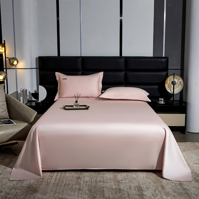 91家纺网 家纺一手货源 找家纺 （总）凯森家纺 高端新疆100支长绒棉床单单件纯棉全棉单双人贡缎加厚被单三件套简约纯色床单床笠