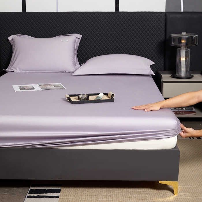 91家纺网 家纺一手货源 找家纺 （总）凯森家纺 高端新疆100支长绒棉床单单件纯棉全棉单双人贡缎加厚被单三件套简约纯色床单床笠