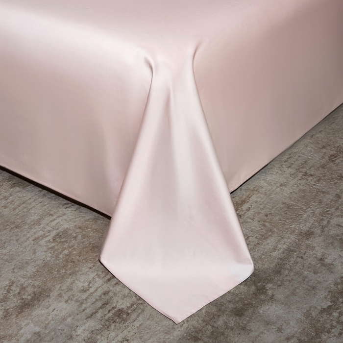 91家纺网 家纺一手货源 找家纺 凯森家纺 高端新疆100支长绒棉床单单件纯棉全棉单双人贡缎加厚被单三件套简约纯色床单床笠 床单-初荷