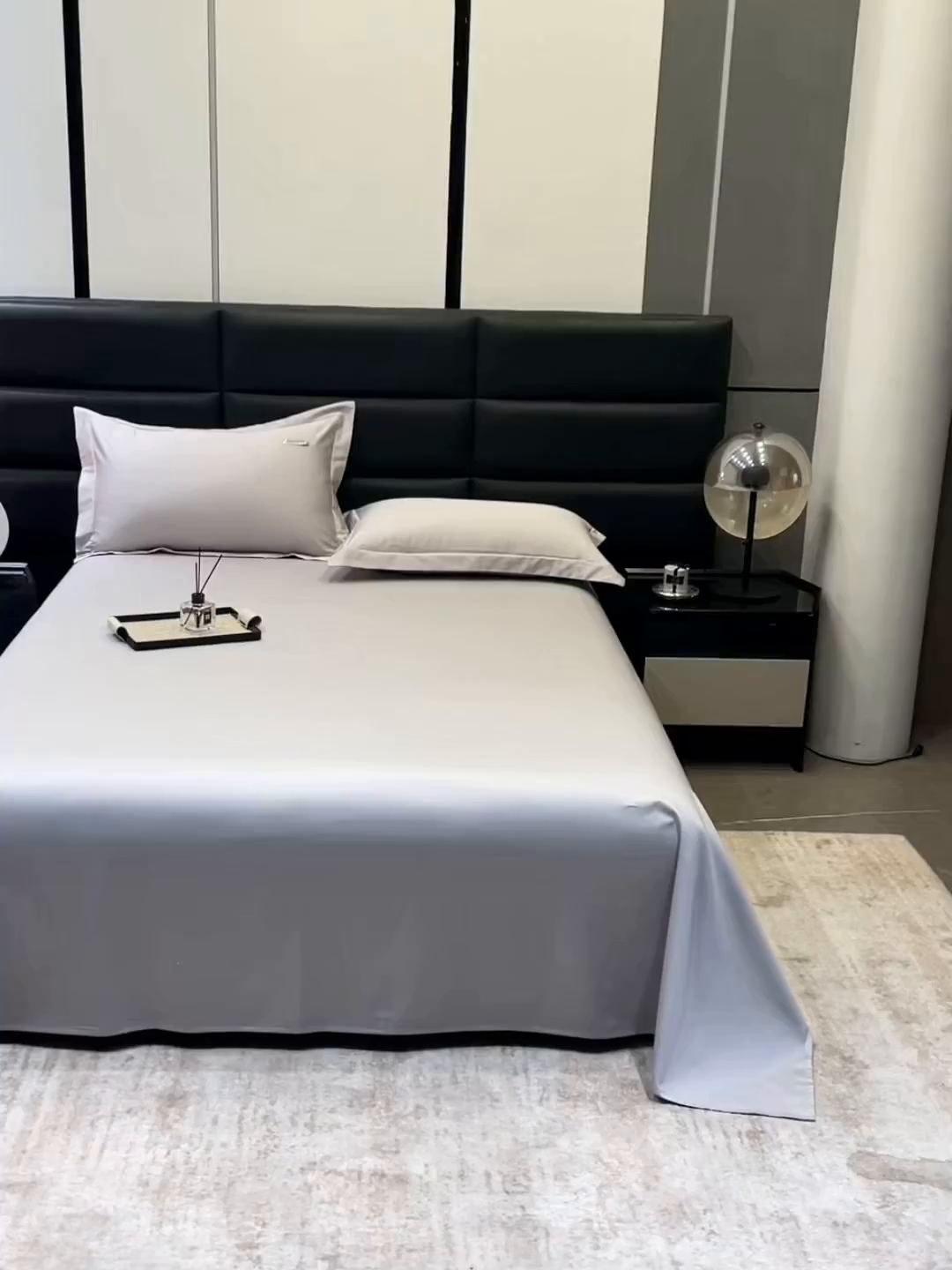 91家纺网 家纺一手货源 找家纺 凯森家纺 高端新疆100支长绒棉床单单件纯棉全棉单双人贡缎加厚被单三件套简约纯色床单床笠 床单-初荷