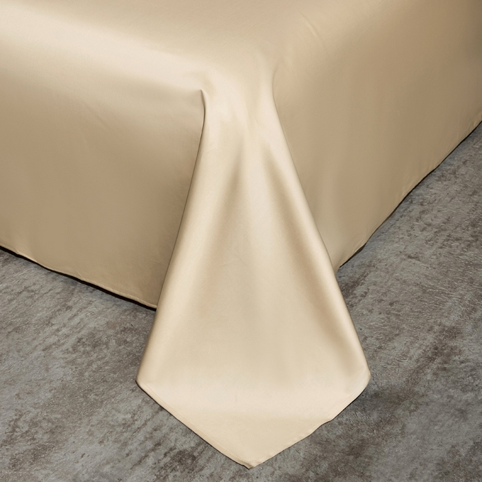 91家纺网 家纺一手货源 找家纺 凯森家纺 高端新疆100支长绒棉床单单件纯棉全棉单双人贡缎加厚被单三件套简约纯色床单床笠 床单-圣殿驼