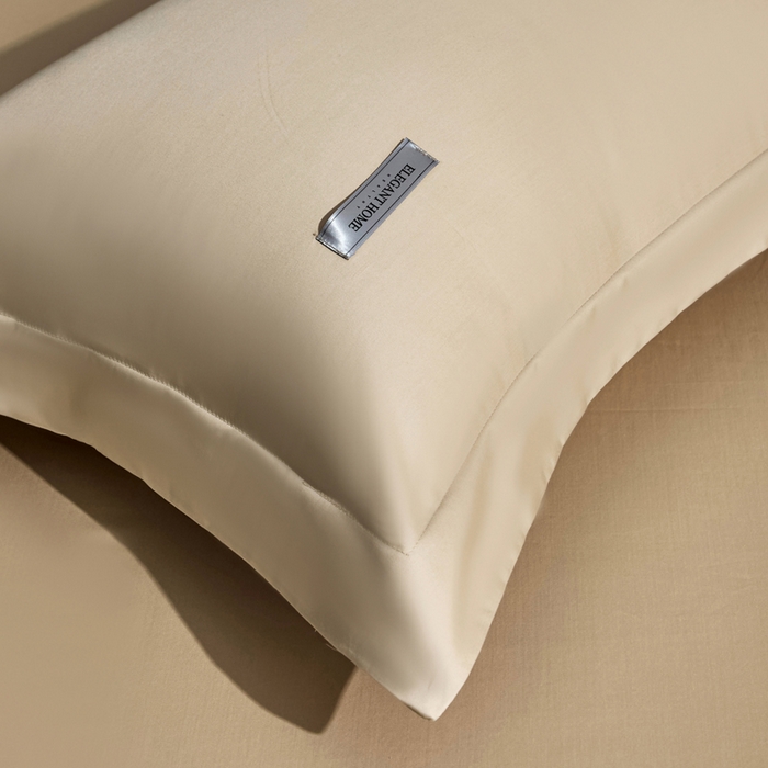 91家纺网 家纺一手货源 找家纺 凯森家纺 高端新疆100支长绒棉床单单件纯棉全棉单双人贡缎加厚被单三件套简约纯色床单床笠 床单-圣殿驼