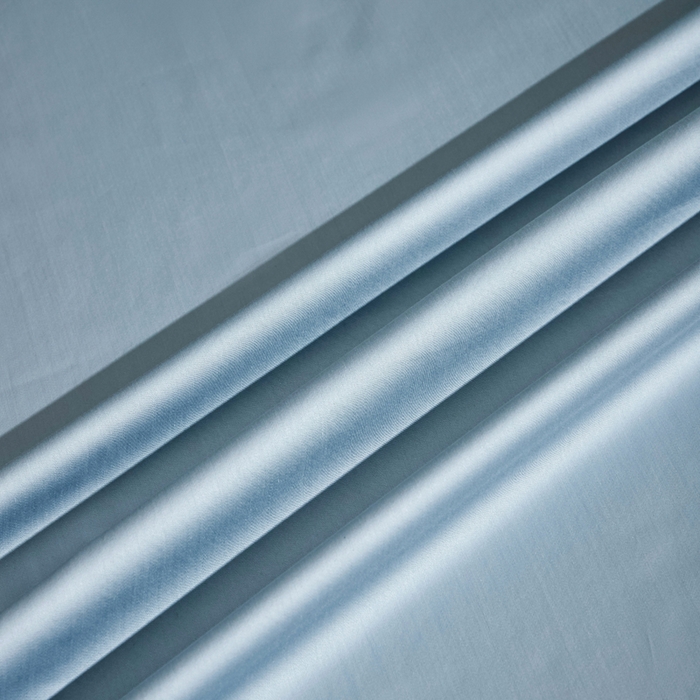 91家纺网 家纺一手货源 找家纺 凯森家纺 高端新疆100支长绒棉床单单件纯棉全棉单双人贡缎加厚被单三件套简约纯色床单床笠 床单-月光蓝