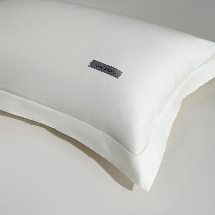 91家纺网 家纺一手货源 找家纺 凯森家纺 高端新疆100支长绒棉床单单件纯棉全棉单双人贡缎加厚被单三件套简约纯色床单床笠 床单-月光白