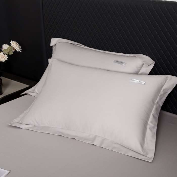 91家纺网 家纺一手货源 找家纺 凯森家纺 高端新疆100支长绒棉床单单件纯棉全棉单双人贡缎加厚被单三件套简约纯色床单床笠 床笠-都市灰