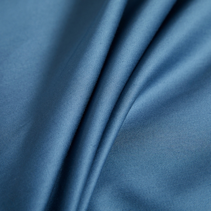 91家纺网 家纺一手货源 找家纺 凯森家纺 高端新疆100支长绒棉床单单件纯棉全棉单双人贡缎加厚被单三件套简约纯色床单床笠 床笠-群青蓝