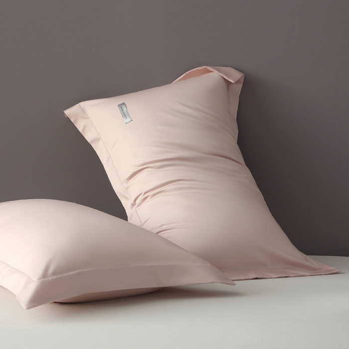 91家纺网 家纺一手货源 找家纺 （总）凯森家纺 100支长绒棉枕套一对装家用纯色枕头套全棉纯棉高级感贡缎枕芯套30x5040X60cm48x74单人