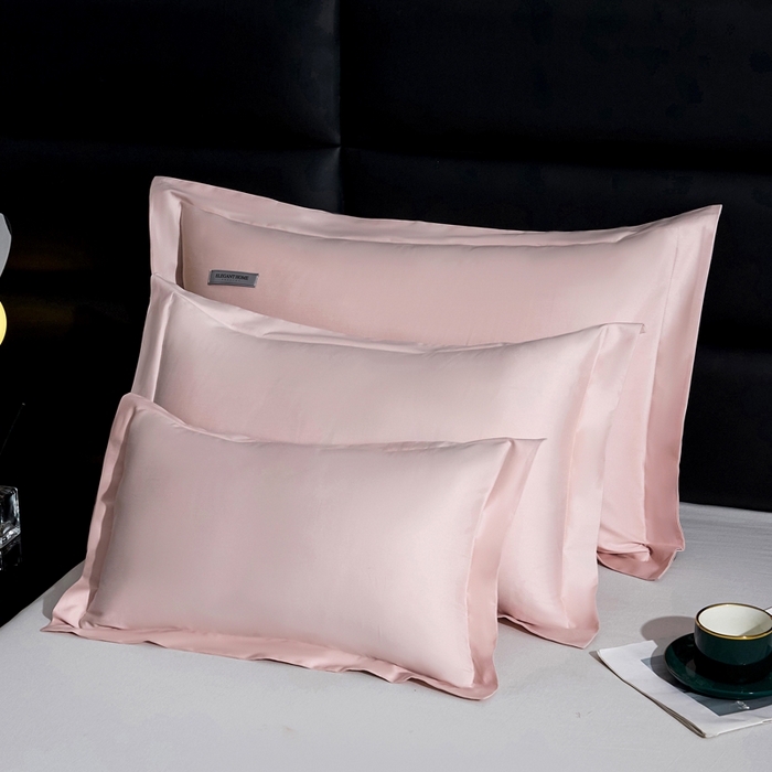 91家纺网 家纺一手货源 找家纺 凯森家纺 100支长绒棉枕套一对装家用纯色枕头套全棉纯棉高级感贡缎枕芯套30x5040X60cm48x74单人 初荷