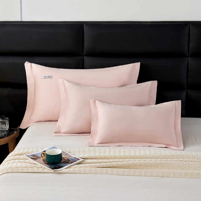 91家纺网 家纺一手货源 找家纺 （总）凯森家纺 新疆100支长绒棉双人情侣枕套全棉贡缎长枕套1.2米1.5米枕芯套加长1米8枕头套纯色枕皮