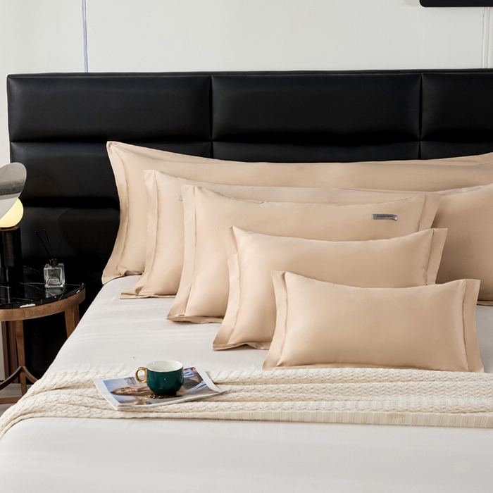 91家纺网 家纺一手货源 找家纺 （总）凯森家纺 新疆100支长绒棉双人情侣枕套全棉贡缎长枕套1.2米1.5米枕芯套加长1米8枕头套纯色枕皮