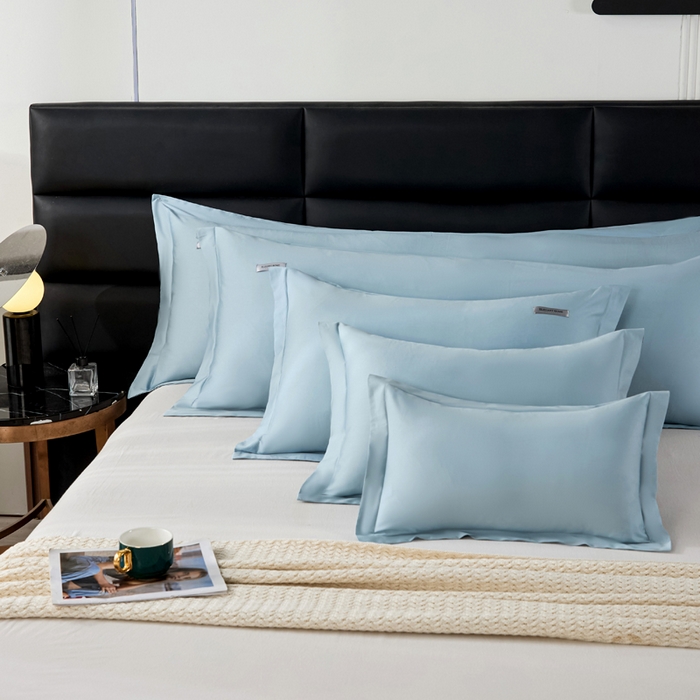 91家纺网 家纺一手货源 找家纺 （总）凯森家纺 新疆100支长绒棉双人情侣枕套全棉贡缎长枕套1.2米1.5米枕芯套加长1米8枕头套纯色枕皮