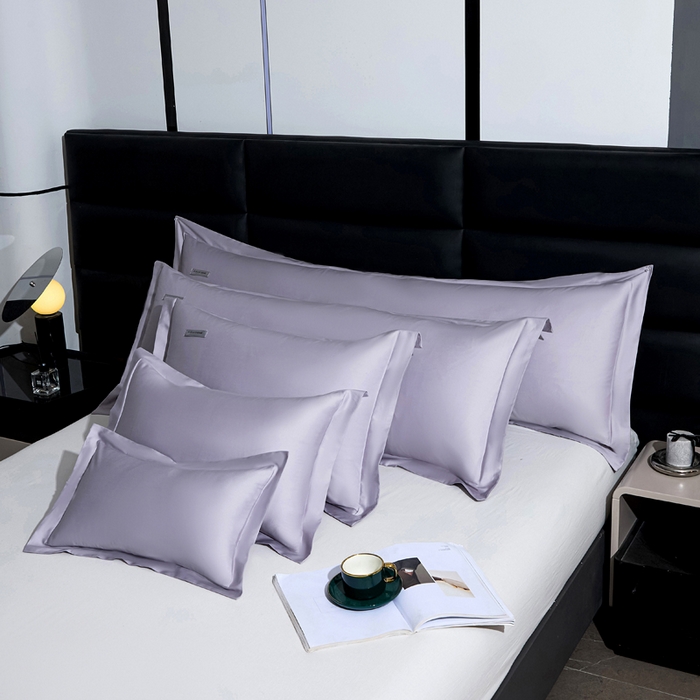 91家纺网 家纺一手货源 找家纺 凯森家纺 新疆100支长绒棉双人情侣枕套全棉贡缎长枕套1.2米1.5米枕芯套加长1米8枕头套纯色枕皮 月光蓝