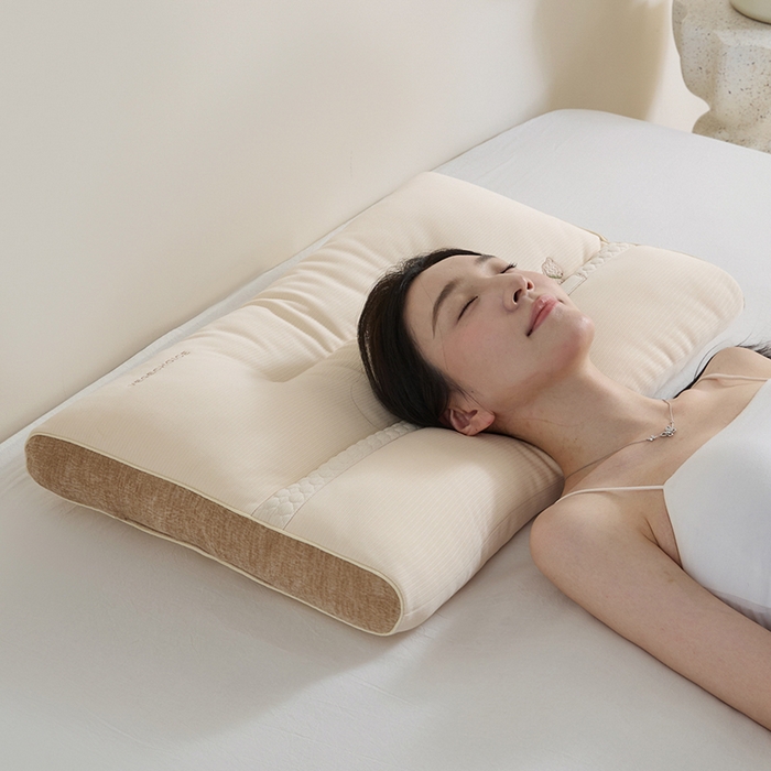 91家纺网 家纺一手货源 找家纺 微枕芯  2025新款柏福系列-草本养生牵引枕 柏福草本分区护颈枕单只装