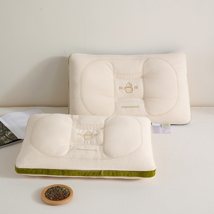 91家纺网 家纺一手货源 找家纺 微枕芯  2025新款柏福系列-草本养生牵引枕 分区儿童款-单只