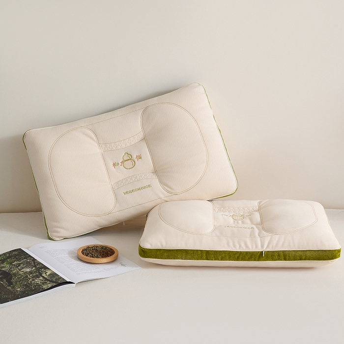 91家纺网 家纺一手货源 找家纺 微枕芯  2025新款柏福系列-草本养生牵引枕 分区儿童款-单只