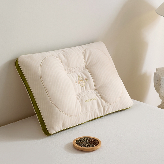 91家纺网 家纺一手货源 找家纺 微枕芯  2025新款柏福系列-草本养生牵引枕 分区儿童款-一对装