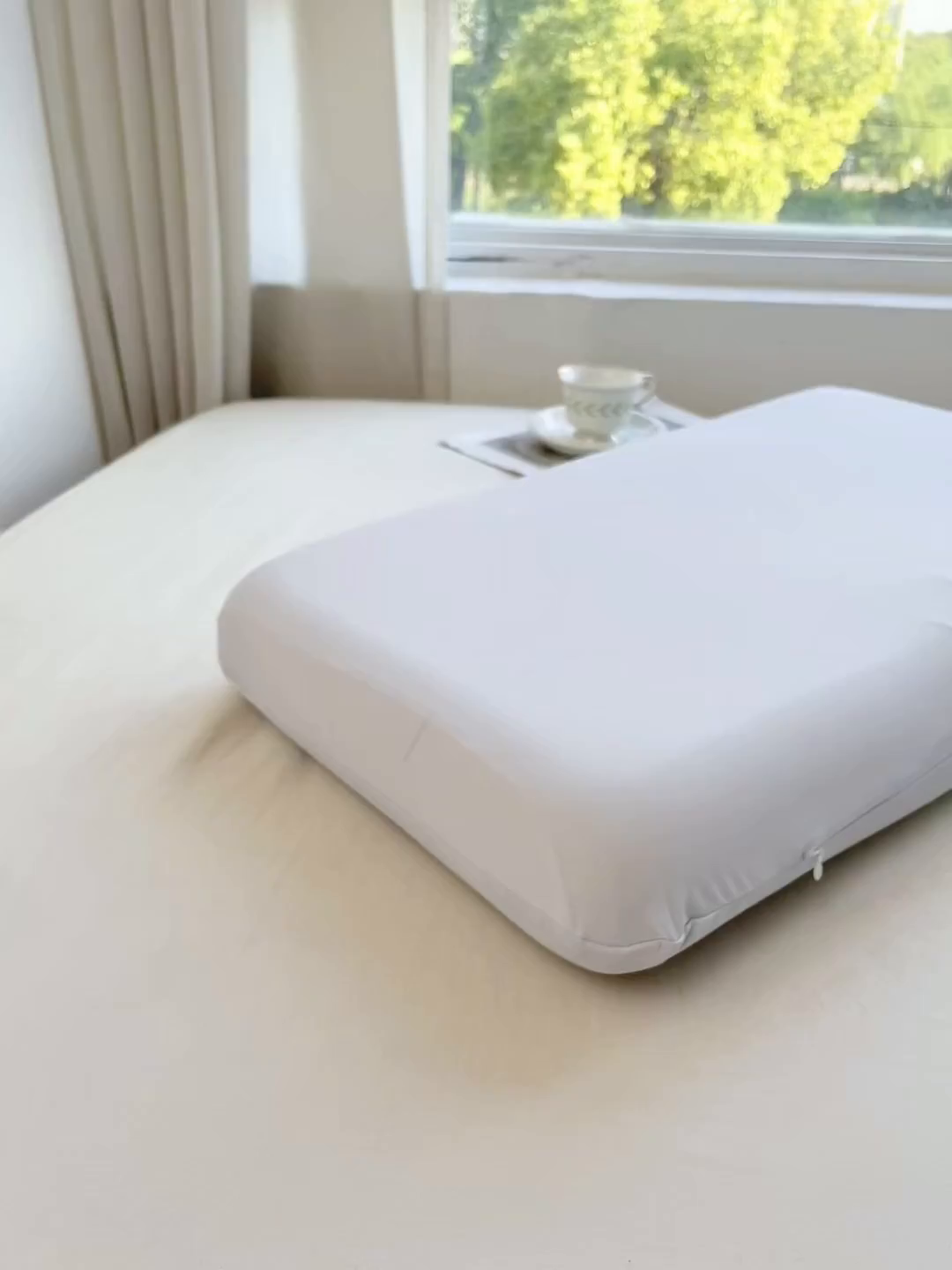 91家纺网 家纺一手货源 找家纺 （总）凯森家纺 亚朵星球同款自然凉感枕套枕头套母婴级新款记忆枕芯成人通用单只装纯色全棉枕头套100%纯棉枕皮整头套子