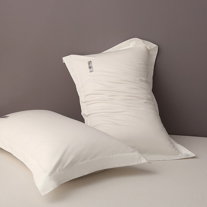 91家纺网 家纺一手货源 找家纺 凯森家纺 亚朵星球同款自然凉感枕套枕头套母婴级新款记忆枕芯成人通用单只装纯色全棉枕头套100%纯棉枕皮整头套子 100支长绒棉-月光白-单枕套