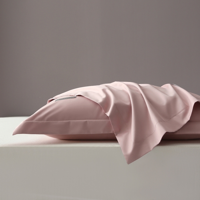 91家纺网 家纺一手货源 找家纺 凯森家纺 亚朵酒店同款星球深睡眠枕套Pro纯色全棉枕头套100%棉纯棉枕芯套成人记忆枕护颈枕套学生宿舍自然凉感 100支长绒棉-梦幻粉-单枕套