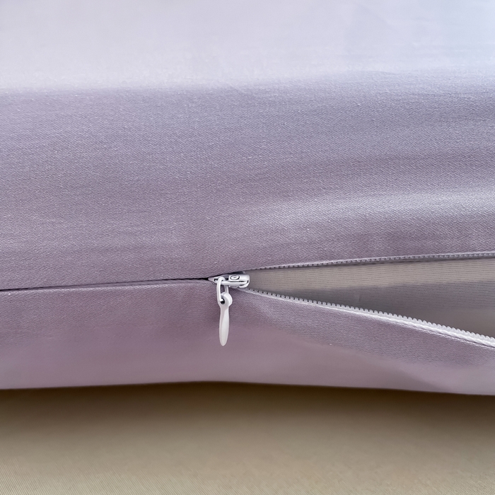 91家纺网 家纺一手货源 找家纺 凯森家纺 亚朵酒店同款星球深睡眠枕套Pro纯色全棉枕头套100%棉纯棉枕芯套成人记忆枕护颈枕套学生宿舍自然凉感 100支长绒棉-烟灰紫-单枕套