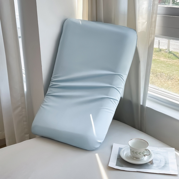 91家纺网 家纺一手货源 找家纺 凯森家纺 亚朵酒店同款星球深睡眠枕套Pro纯色全棉枕头套100%棉纯棉枕芯套成人记忆枕护颈枕套学生宿舍自然凉感 100支长绒棉-月光蓝-单枕套