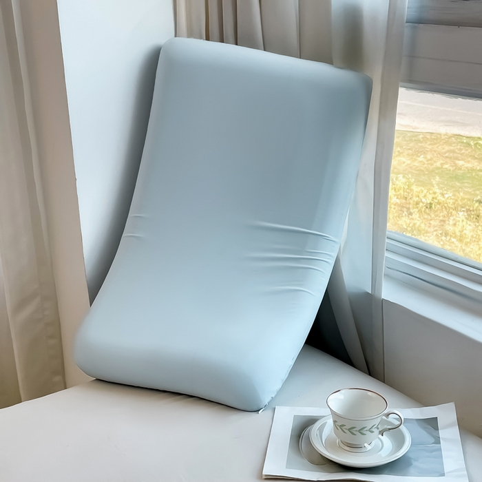 91家纺网 家纺一手货源 找家纺 凯森家纺 亚朵酒店同款星球深睡眠枕套Pro纯色全棉枕头套100%棉纯棉枕芯套成人记忆枕护颈枕套学生宿舍自然凉感 自然凉感-冰雾蓝-单枕套