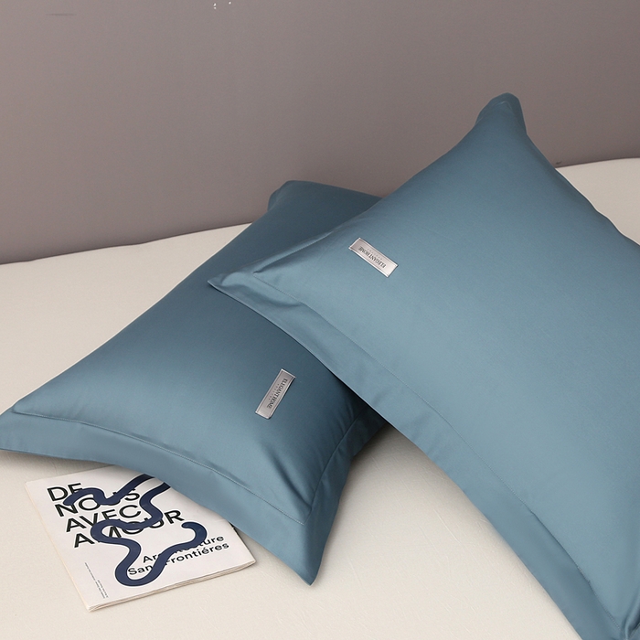 91家纺网 家纺一手货源 找家纺 凯森家纺 亚朵酒店同款星球深睡眠枕套Pro纯色全棉枕头套100%棉纯棉枕芯套成人记忆枕护颈枕套学生宿舍自然凉感 100支长绒棉-群青蓝-单枕套