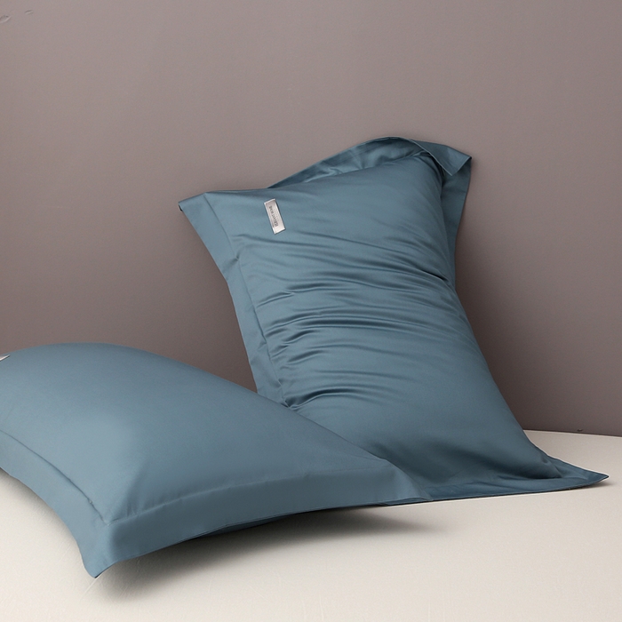 91家纺网 家纺一手货源 找家纺 凯森家纺 亚朵酒店同款星球深睡眠枕套Pro纯色全棉枕头套100%棉纯棉枕芯套成人记忆枕护颈枕套学生宿舍自然凉感 100支长绒棉-群青蓝-单枕套